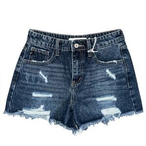 Kancan Denim Distressed High Rise Women Shorts Size 1/24